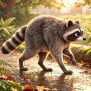 Jigsaw Puzzle: Raccoon Jimothy